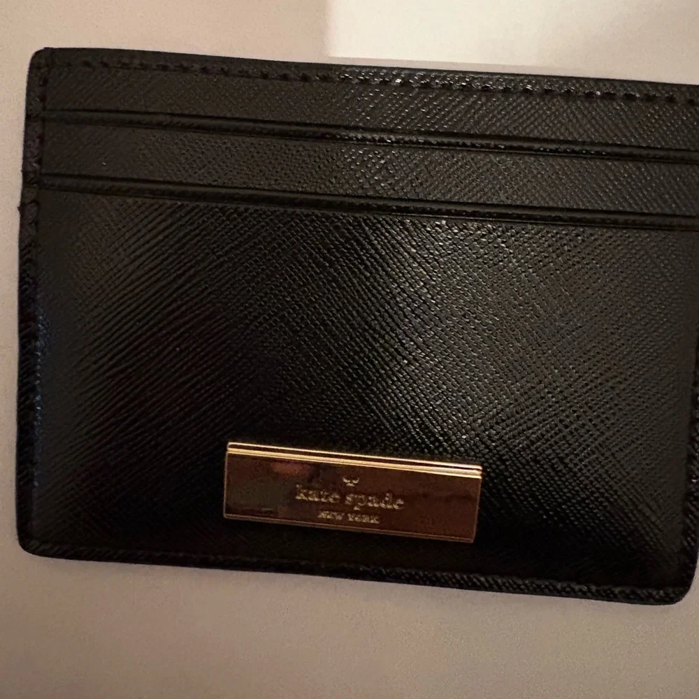 Kate Spade Black Leather Card Case